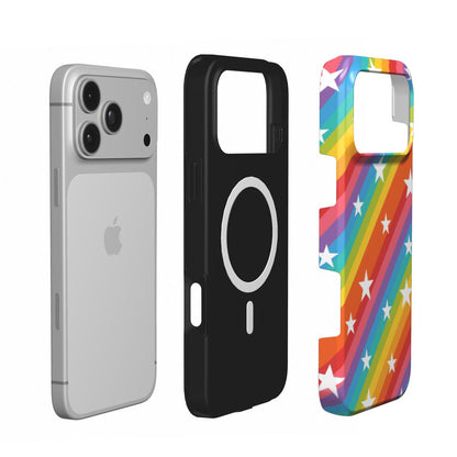 Rainbow Star Stripe phone case – MagSafe iPhone case, second detail view