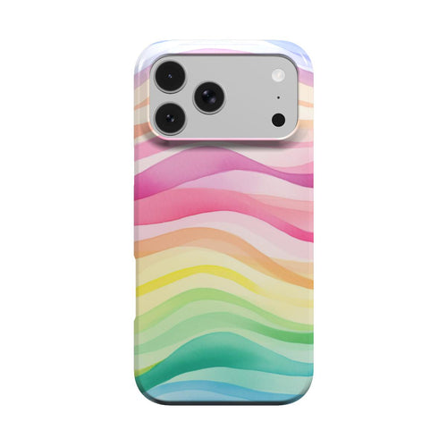 Rainbow Wave phone case – MagSafe iPhone case, front view