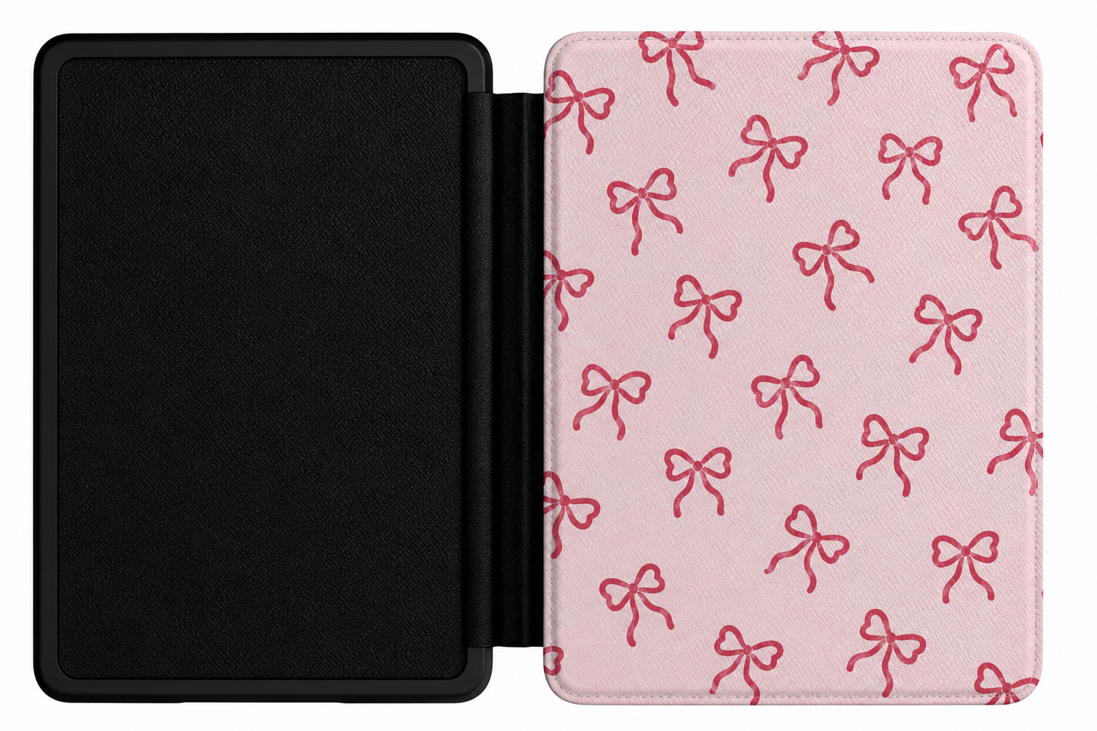 Red Bows Kindle case front cover — red bows print