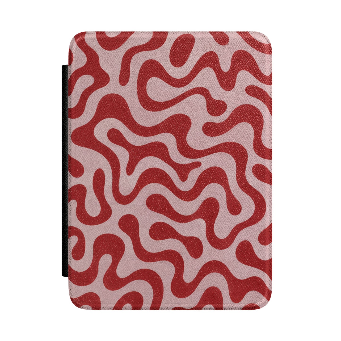 Red Squiggle Kindle Case - front view