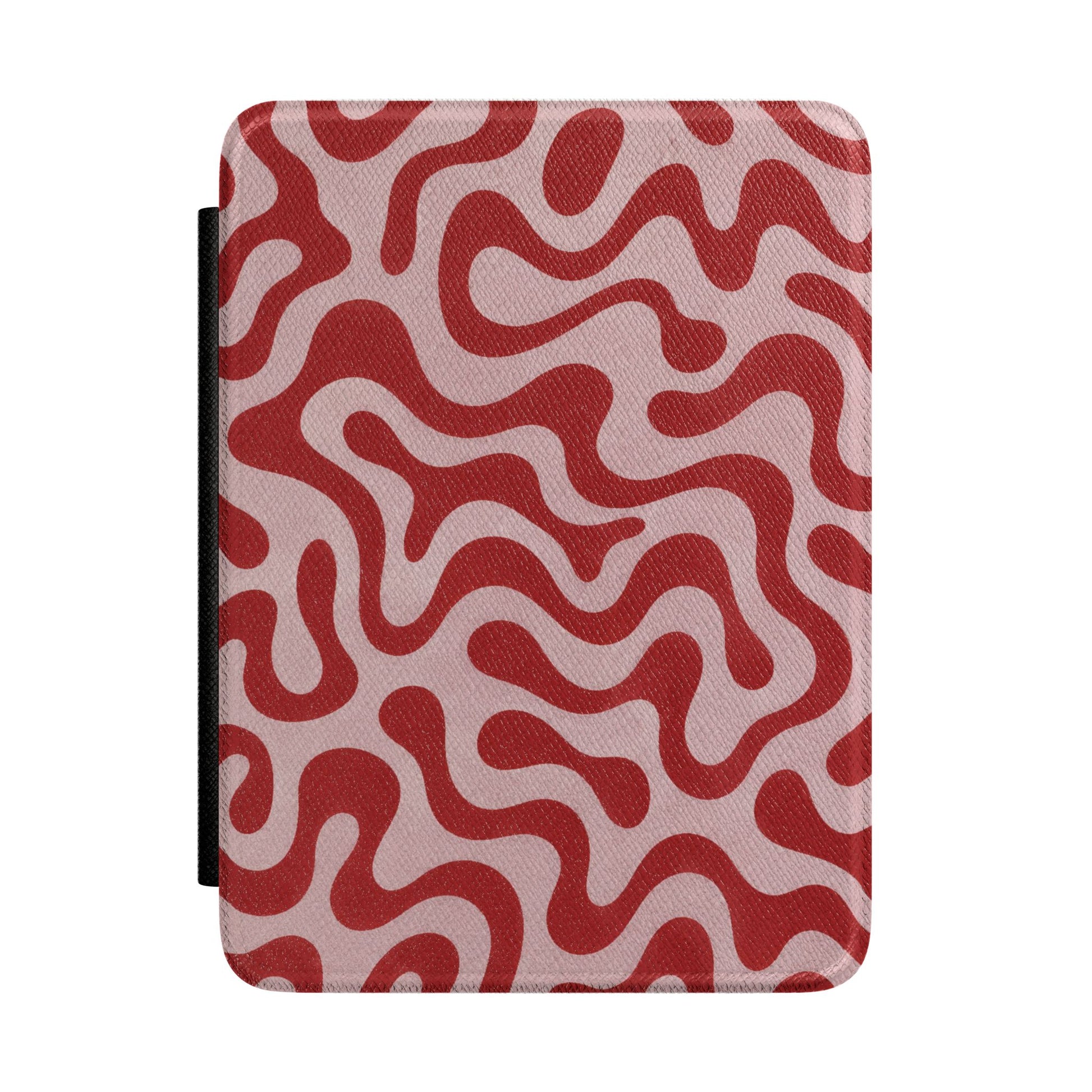 Red Squiggle Kindle Case - front view