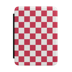 Red & White Checkerboard Kindle Case — Classic Picnic Print