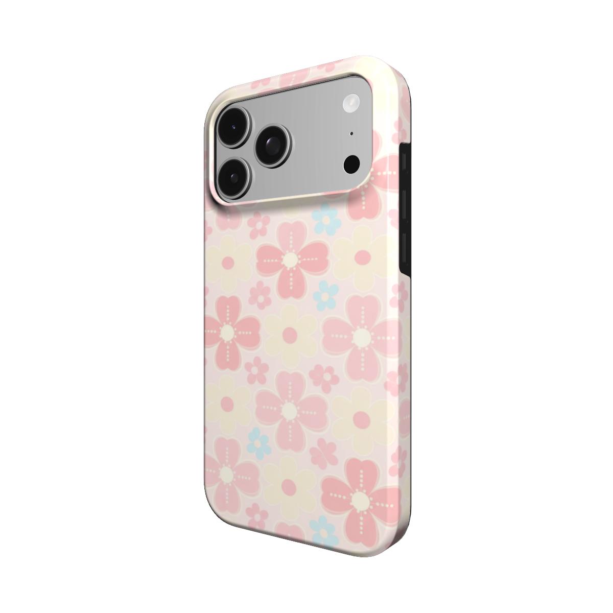 Retro Daisy phone case – MagSafe iPhone case, detail view
