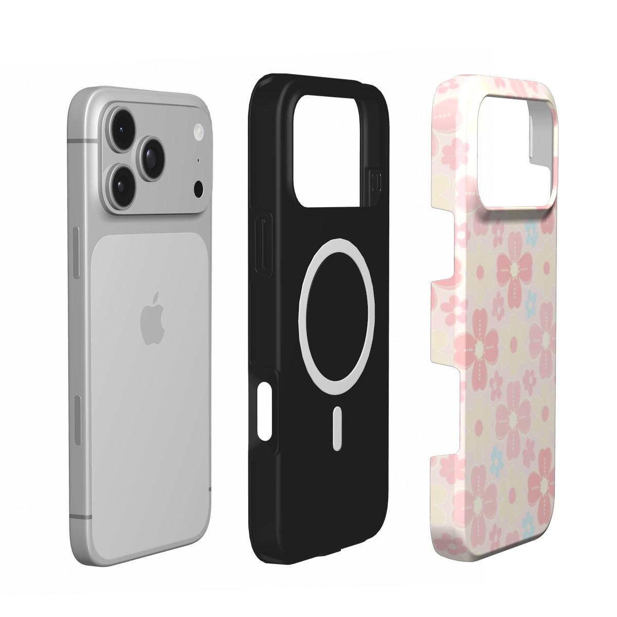 Retro Daisy phone case – MagSafe iPhone case, second detail view