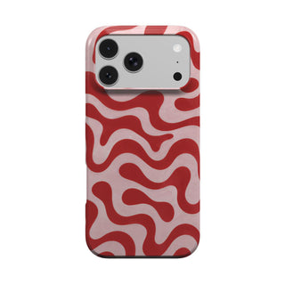 Retro Squiggle phone case – MagSafe iPhone case, front view