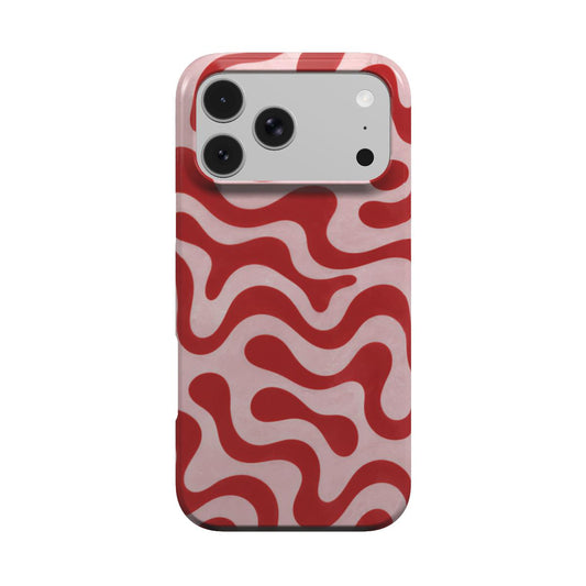 Retro Squiggle phone case – MagSafe iPhone case, front view