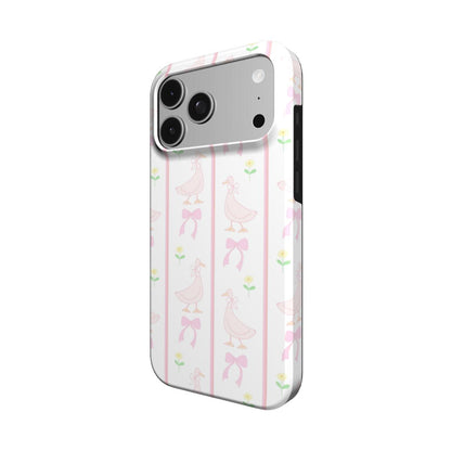 Ribbon Goose phone case – MagSafe iPhone case, detail view