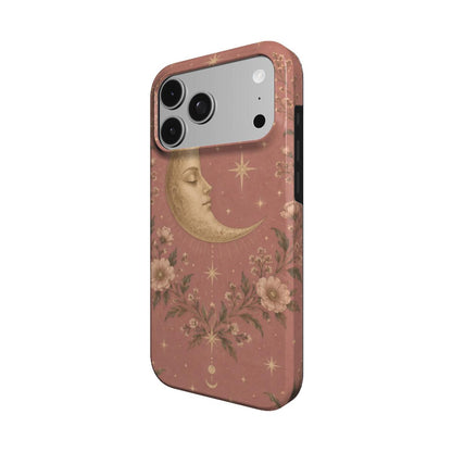 Rose Crescent Moon phone case – MagSafe iPhone case, detail view