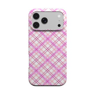 Rose Plaid phone case – MagSafe iPhone case, front view