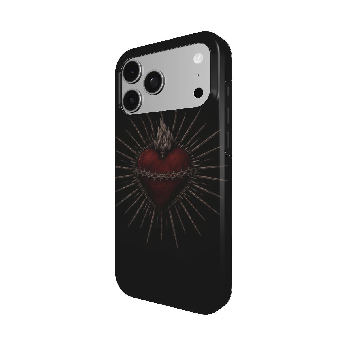 Sacred Heart phone case – MagSafe iPhone case, angled view