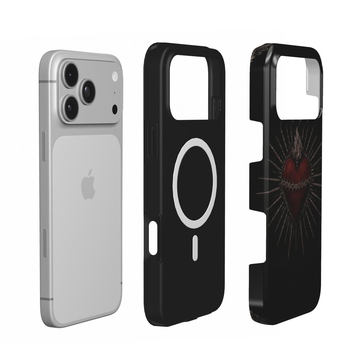 Sacred Heart phone case – MagSafe iPhone case, layer view