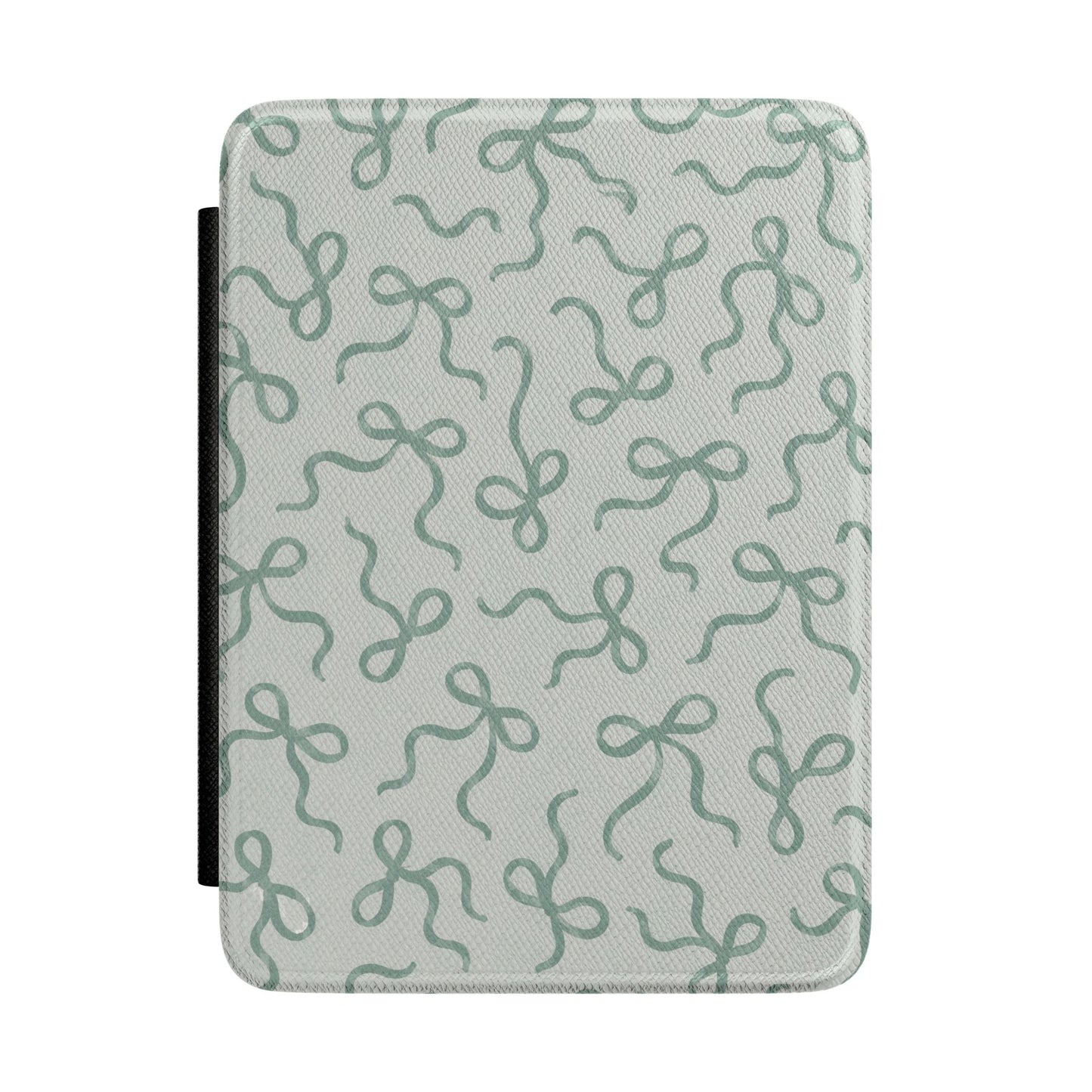 Sage Bows Kindle case — sage green and bows print