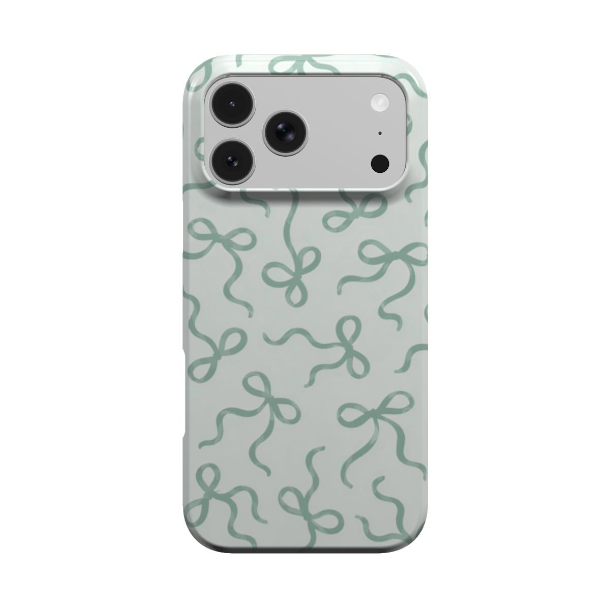 Sage Bows phone case – MagSafe iPhone case, front view