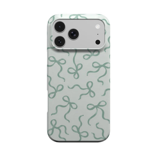 Sage Bows phone case – MagSafe iPhone case, front view