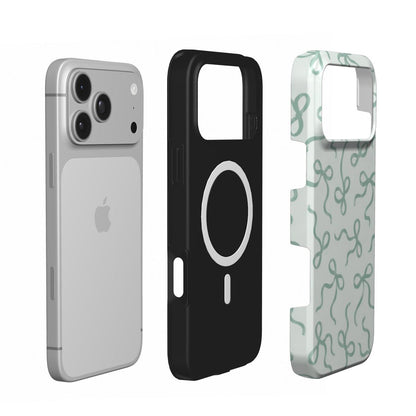 Sage Bows phone case – MagSafe iPhone case, layer view