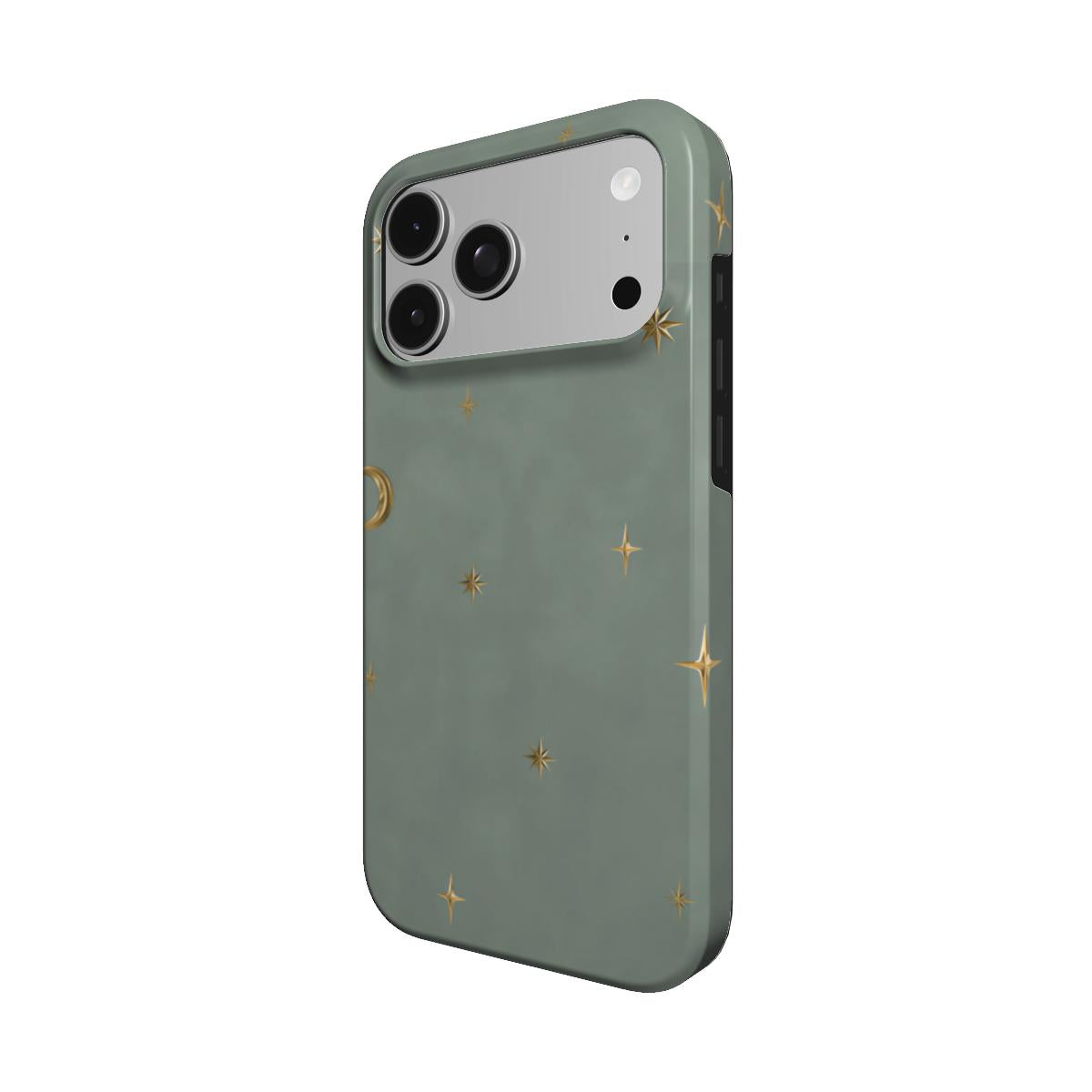 Sage Crescent Moon phone case – MagSafe iPhone case, detail view