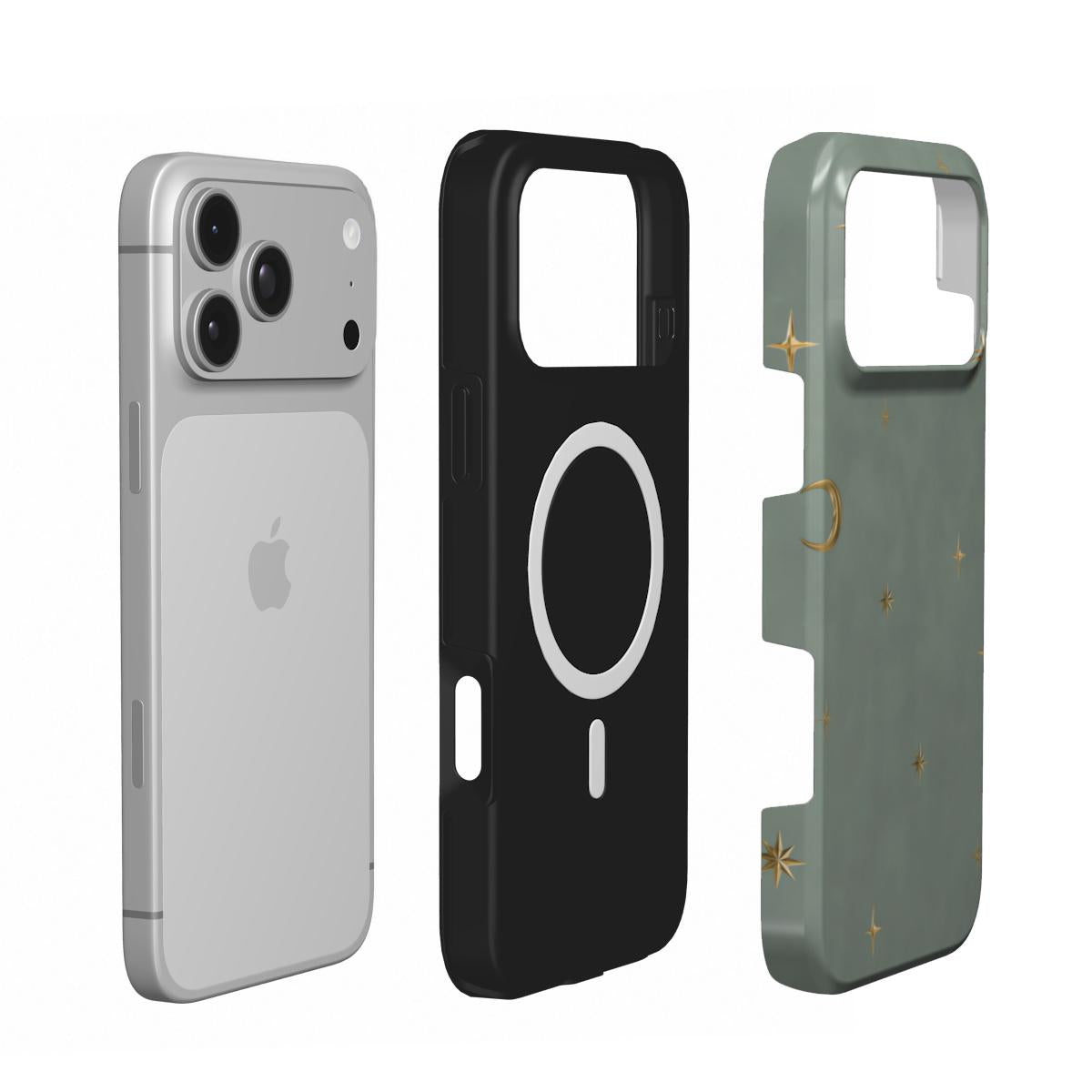 Sage Crescent Moon phone case – MagSafe iPhone case, second detail view