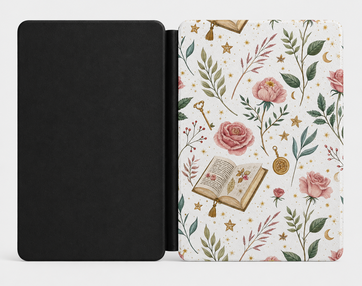 Secret Garden Kindle case front cover — botanical garden print