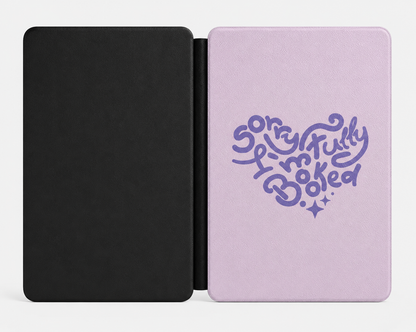 Sorry I'm Fully Booked Kindle case front cover — bookish slogan print