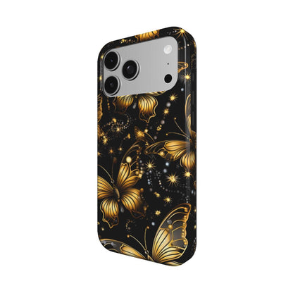 Starlit Gold Butterfly phone case – MagSafe iPhone case, detail view