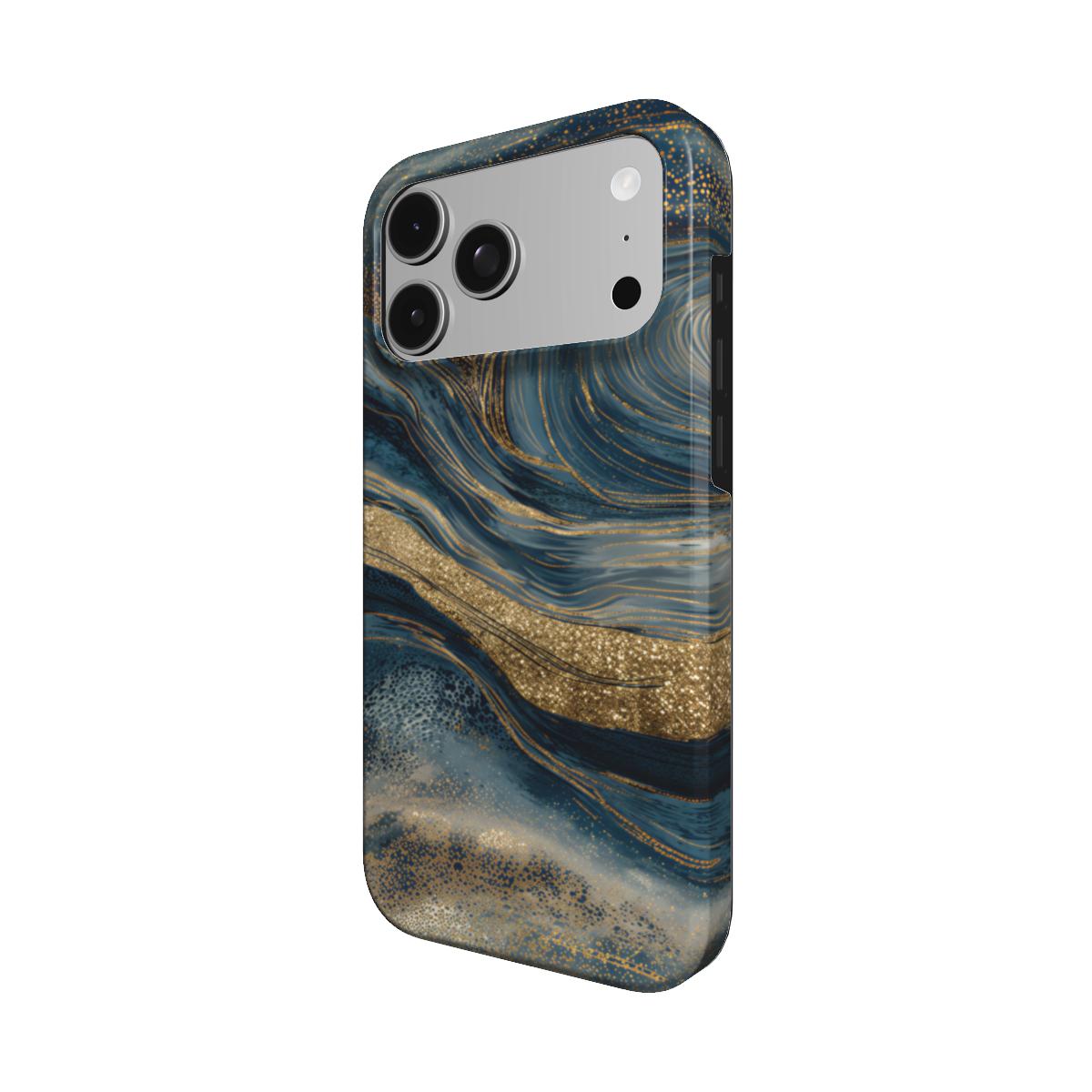 Starry Night Cosmos phone case – MagSafe iPhone case, angled view