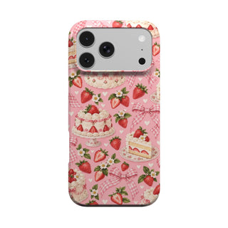 Strawberry Cake phone case – MagSafe iPhone case, front view