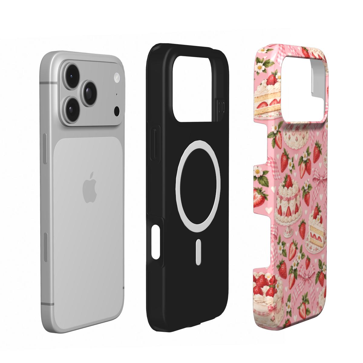 Strawberry Cake phone case – MagSafe iPhone case, second detail view