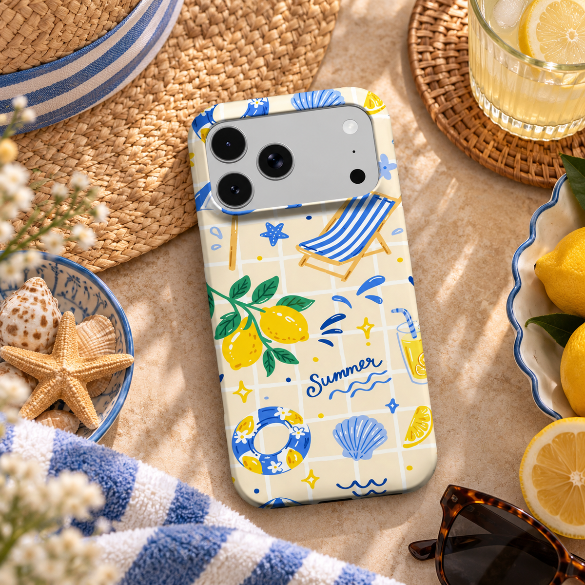 Summer Seaside phone case – MagSafe iPhone case, lifestyle photo