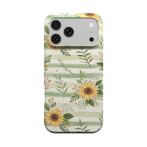 Sunflower Stripe phone case – MagSafe iPhone case, front view
