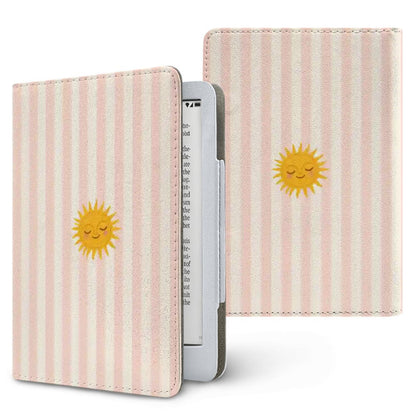 Sunshine Stripe Kindle case, printed front and back, fits Kindle Paperwhite 6.8 and 7 inch and Colorsoft