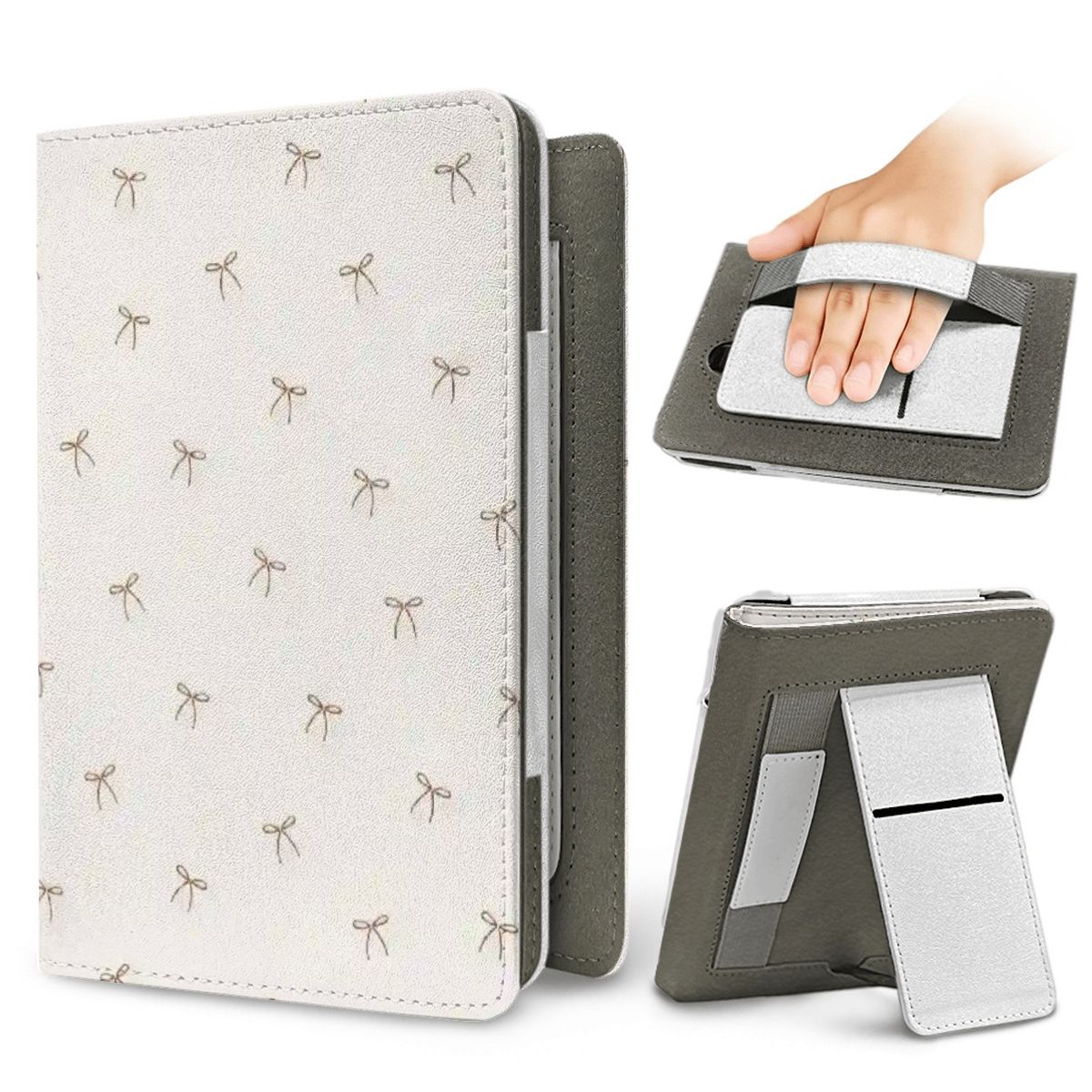 Taupe Bows Kindle case for Kindle Paperwhite, view 2