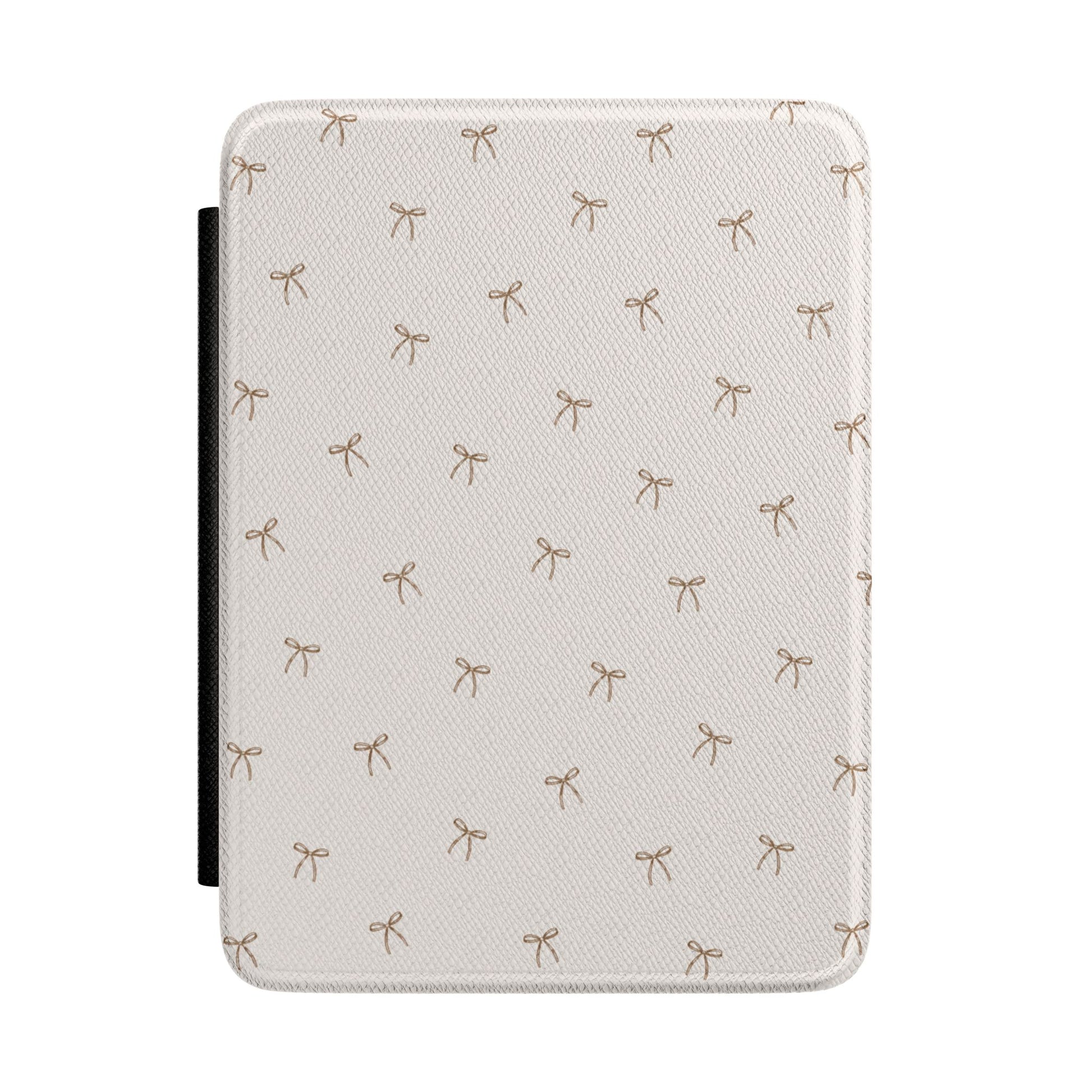 Taupe Bows Kindle case — taupe bows print