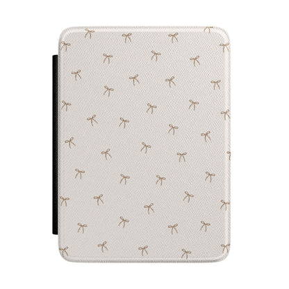 Taupe Bows Kindle case — taupe bows print