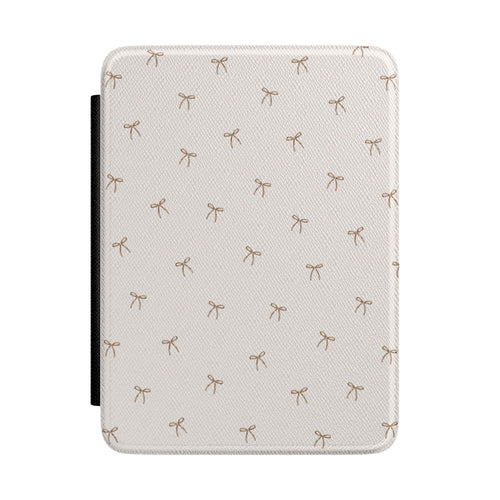 Taupe Bows Kindle case — taupe bows print