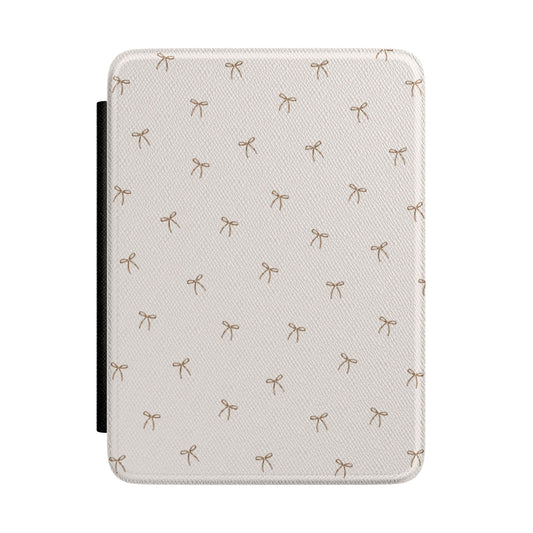 Taupe Bows Kindle case — taupe bows print