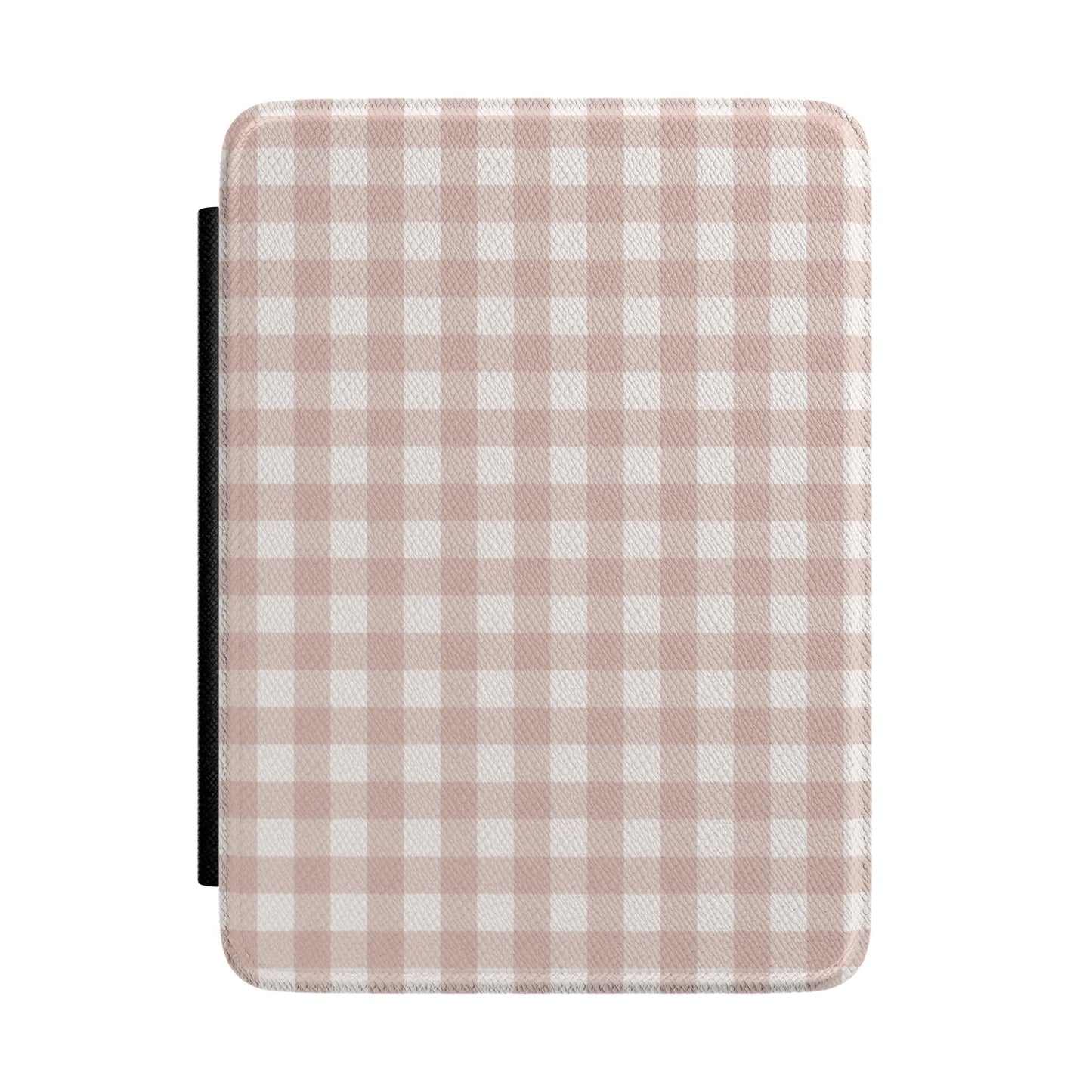 Taupe Gingham Kindle case — taupe and cream gingham check print