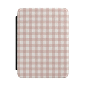 Taupe Gingham Kindle Case