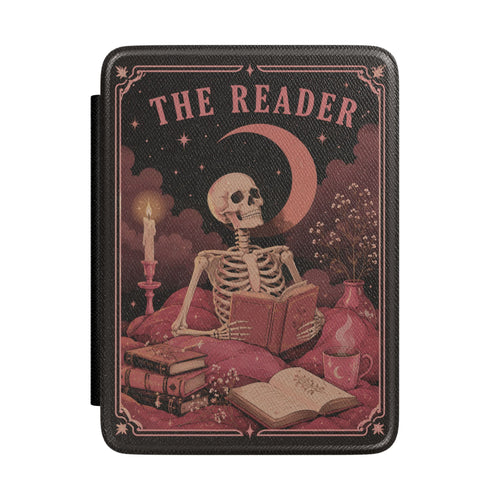 The Reader Tarot Kindle case — tarot-style reader print