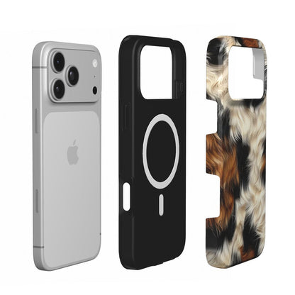 Tricolor Cowhide phone case – MagSafe iPhone case, second detail view