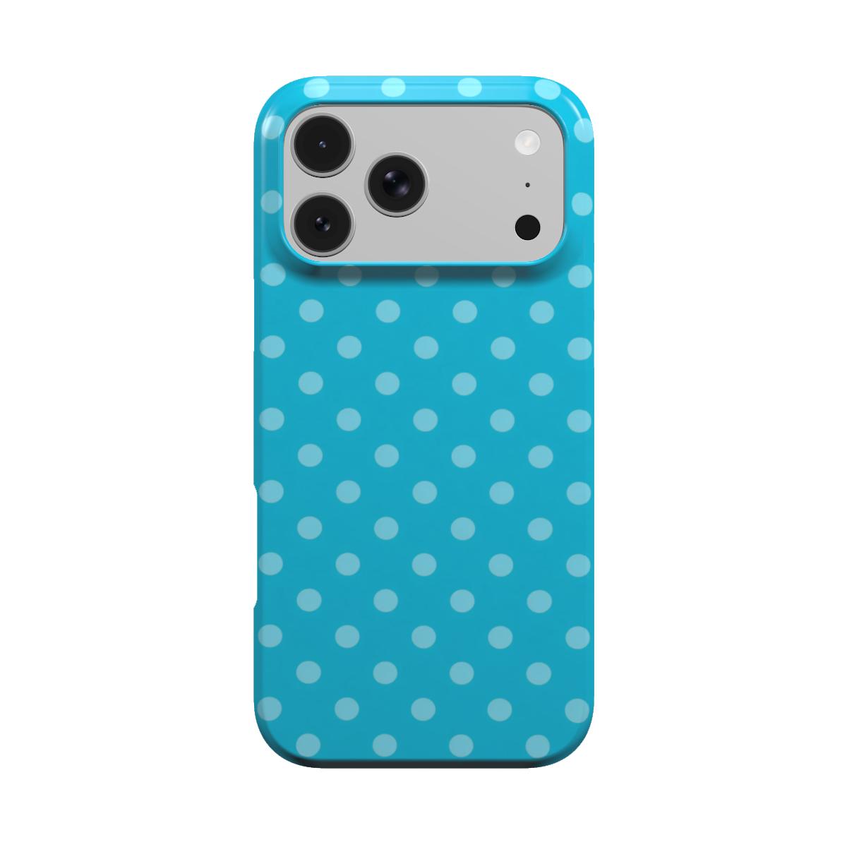 Turquoise Polka Dot phone case – MagSafe iPhone case, front view