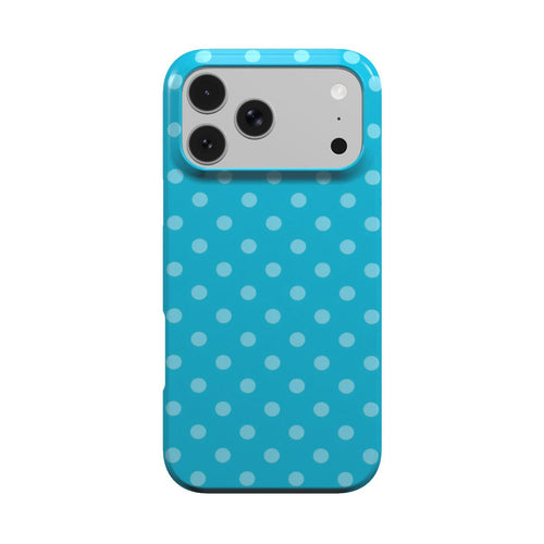 Turquoise Polka Dot phone case – MagSafe iPhone case, front view