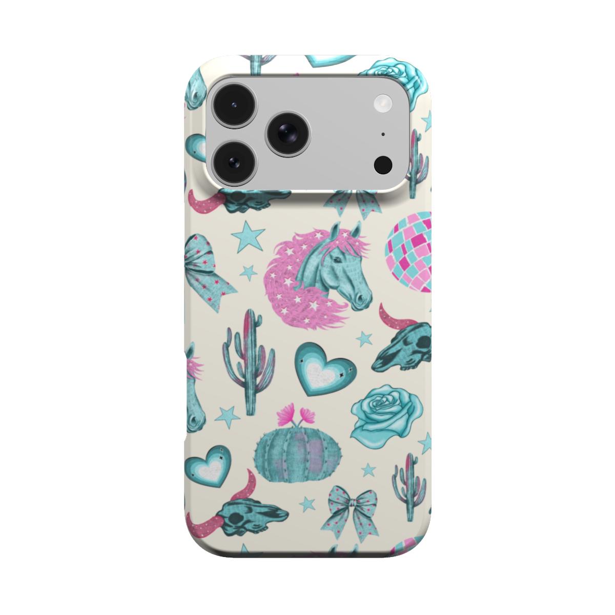 Turquoise Rodeo phone case – MagSafe iPhone case, front view