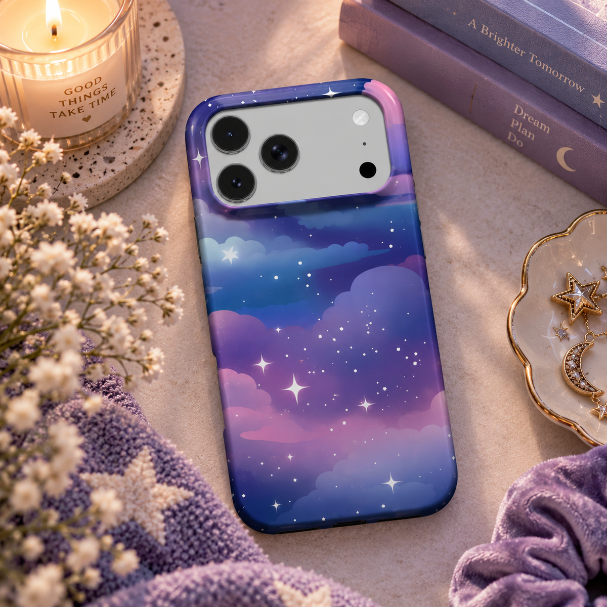 Twilight Clouds phone case – MagSafe iPhone case, lifestyle photo