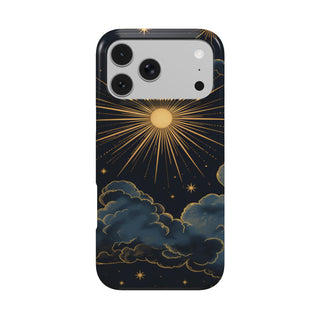 Vintage Celestial Sun phone case – MagSafe iPhone case, front view