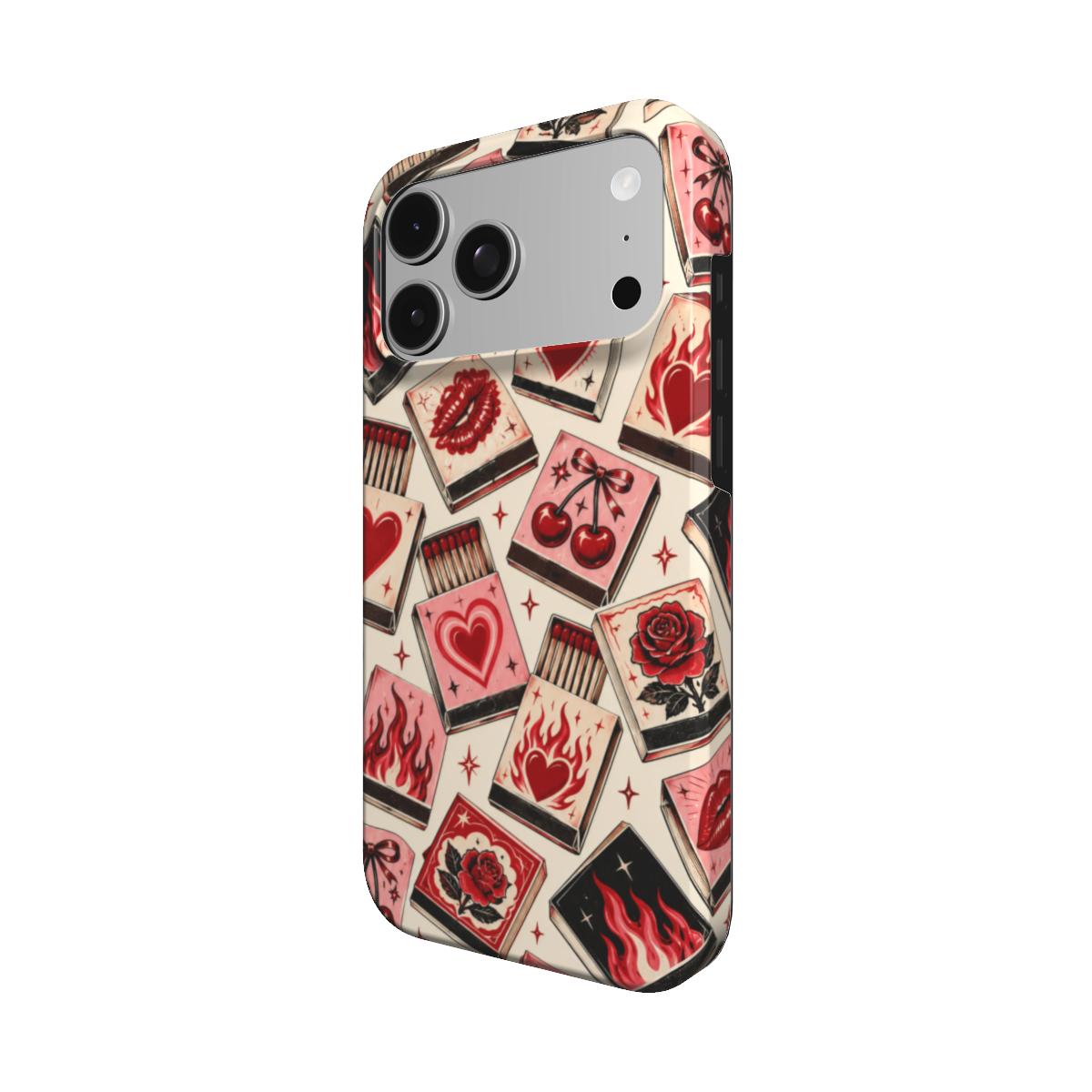 Vintage Matchbook phone case – MagSafe iPhone case, detail view