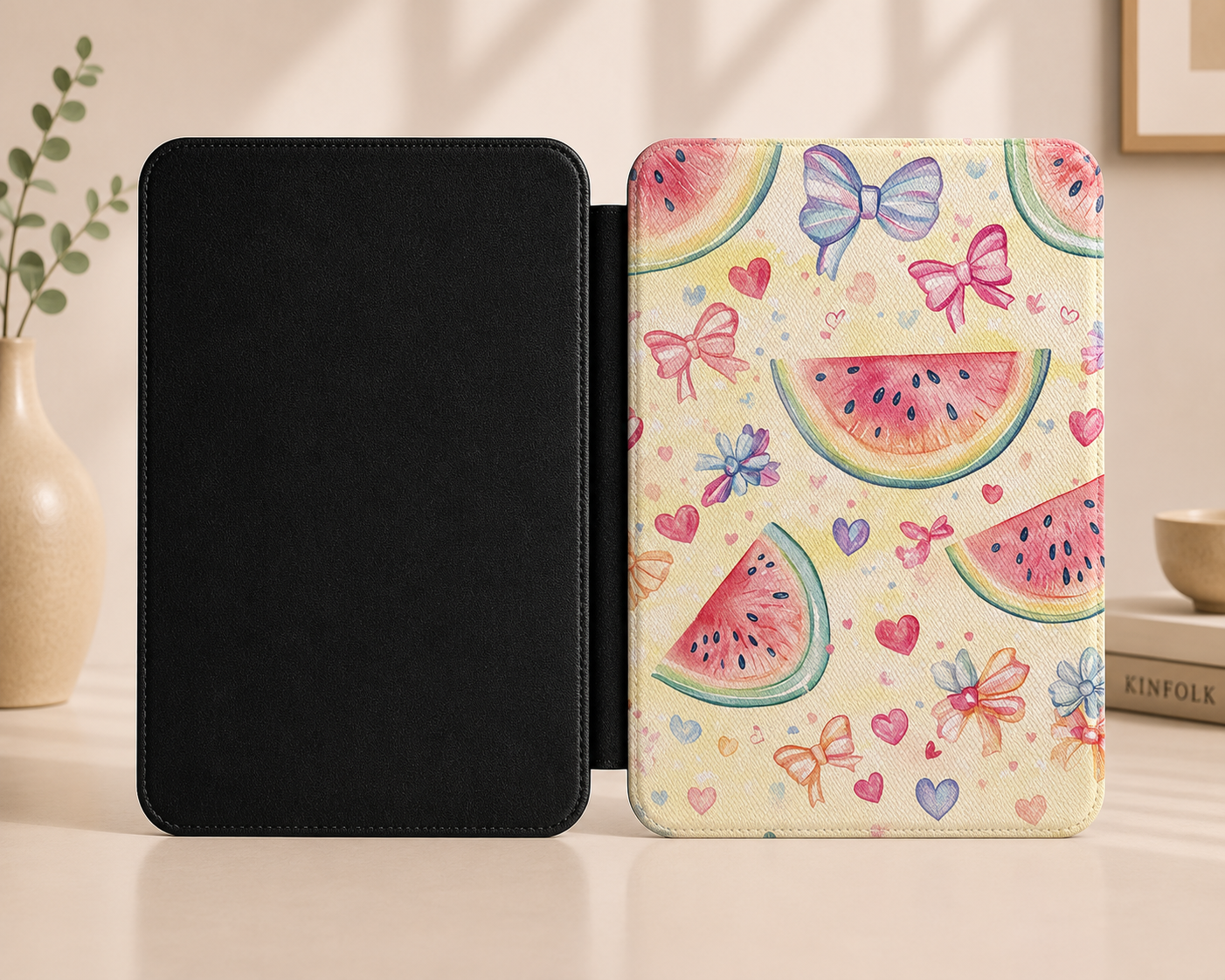 Watermelon bows Kindle case — additional view