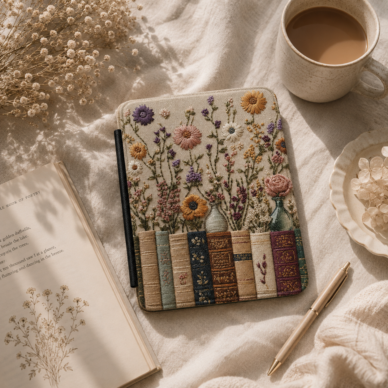 Wildflower Book Stack Kindle Case - photo 2