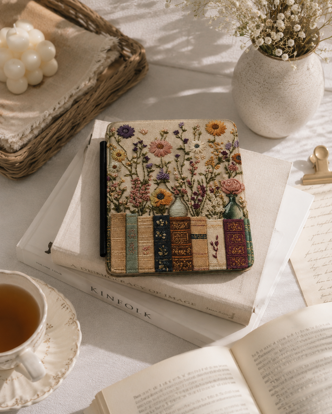 Wildflower Book Stack Kindle Case - photo 4
