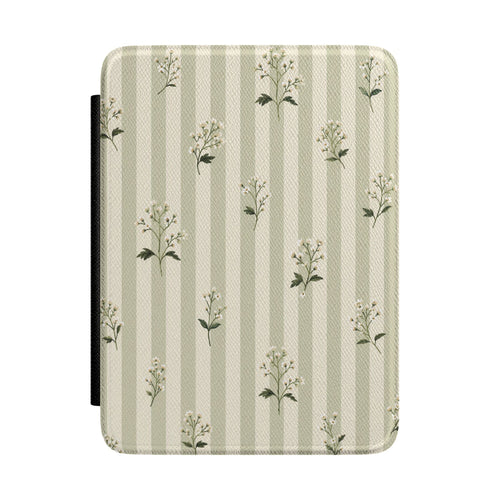 Wildflower Stripe Kindle case — wildflower and stripe print