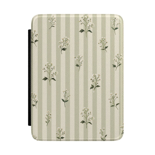 Wildflower Stripe Kindle case — wildflower and stripe print
